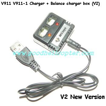 wltoys-v911-v911-1 helicopter parts usb charger + balance charger box (V2 new version) - Click Image to Close